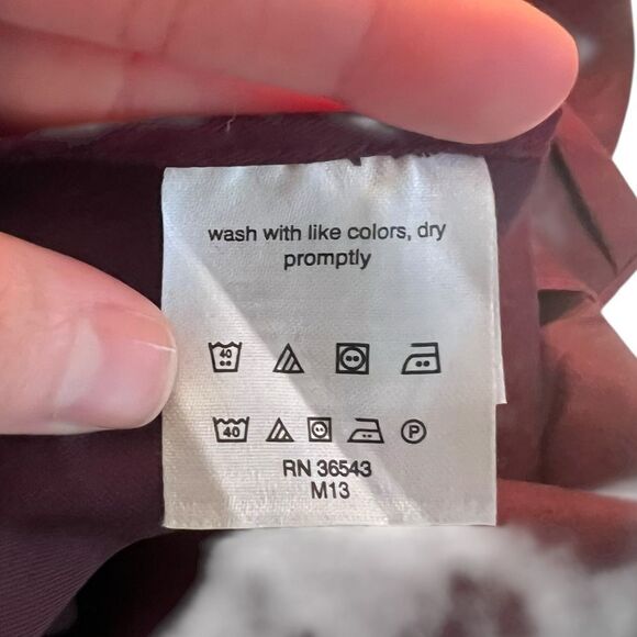 NWT! Calvin Klein maroon infinite non iron button down shirt - Picture 7 of 12